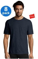 Hanes Men’s FreshIQ® ComfortSoft® Dyed Assorted Colors Pocket T-Shirt 8-Pack