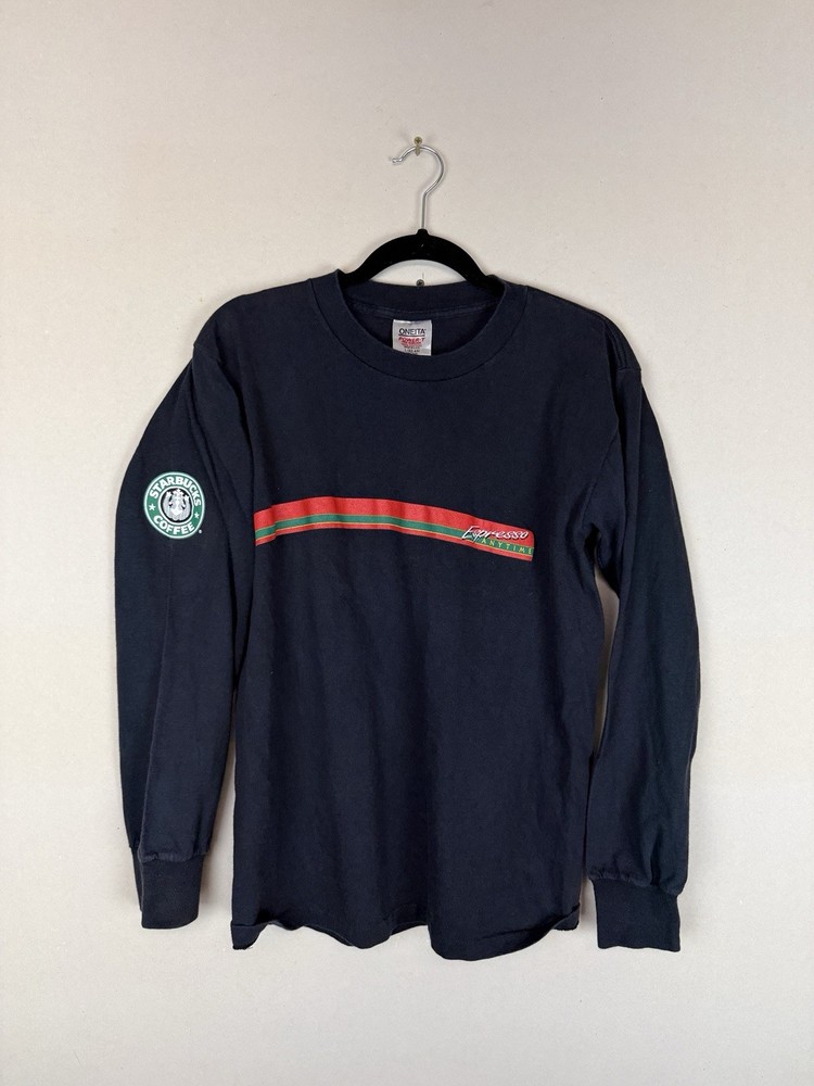 Vintage Shirt Starbucks Coffee Espresso 80s 90s Seattle Pisa Single Stitch Black