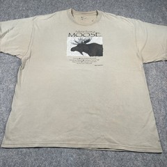 Advice From A Moose Shirt Mens XL Tan Nature Outdoors Animal Graphic 2006 Tee