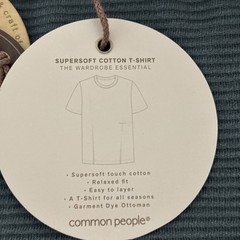 Common People Men’s Ottoman Tee T-Shirt Green Size Large Cotton Texture $75 New