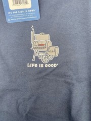 Smoke Show Life is Good Crusher Blue Mens Shirt Long Sleeve XL Size