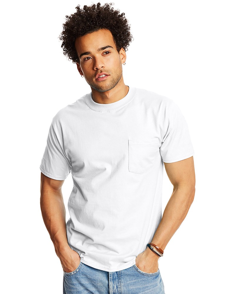 3 Pack Of Hanes Adult Beefy-T T-Shirt with Pocket – 5190P