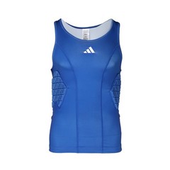 adidas Padded Basketball Aeroready Tank Top Mens Blue Athletic Casual IQ0882