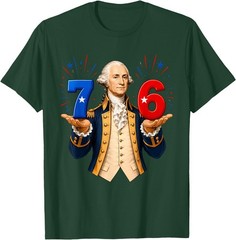 Funny 67 76 George Washington Six Seven Patriotic 4th July T-Shirt