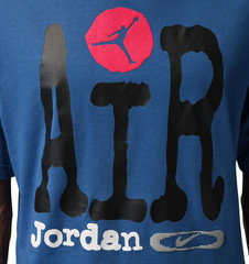 *NEW* Men NIKE AIR JORDAN BROOKLYN Graphic Tee TRUE BLUE / BLACK (IQ5299 485) 👍