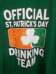 Original St. Patrick’s Day Drinking Team Tshirt, Kelly Green, XXL