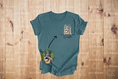 Personalized Pet Comfort Tee Custom Dog Cat Photo Name Shirt Gift