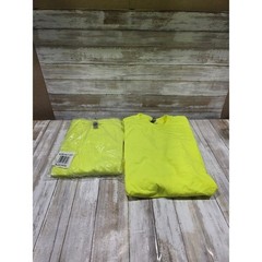 3- Gildan Mens DryBlend Long Sleeve T Shirt Safety Yellow 2XL High Vis