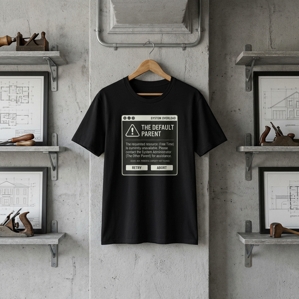 THE DEFAULT PARENT System Error T-Shirt – Funny Tech Mom Gift – IT Humor Tee