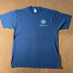 Jerzees USS Ronald Reagan CVN 76 Navy Blue Graphic T-Shirt Mens XL High Cotton