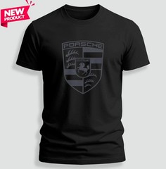 Stuttgart Crest Blacked Out Automotive Porsche Streetwear Unisex T Shirt