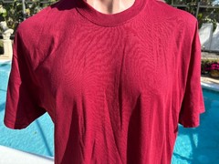 Vintage Hanes Heavyweight 50/50 Blank Red Plain T-Shirt Size XL