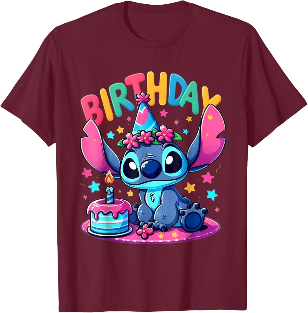 Cute Birthday Girl Stitch for Birthday Party T-Shirt