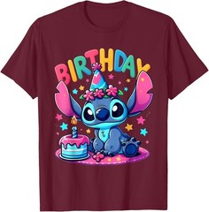 Cute Birthday Girl Stitch for Birthday Party T-Shirt