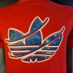 Adidas Originals Big Trefoil Logo T-Shirt Men’s M Red Crew Neck Graphic Tee