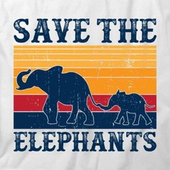 SAVE THE ELEPHANTS TShirt Tee Short-Sleeved Cotton CLOTHING ANIMALS S1WCA105