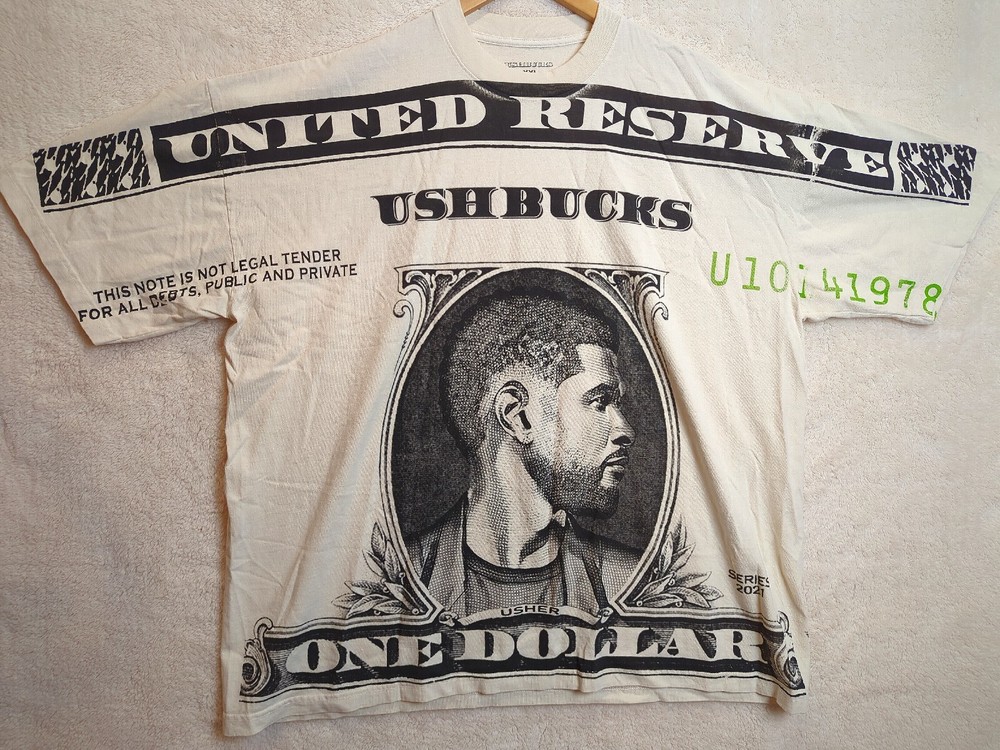 USHER United Reserve UshBucks One Dollar The Colosseum Graphic T-Shirt XL Adult