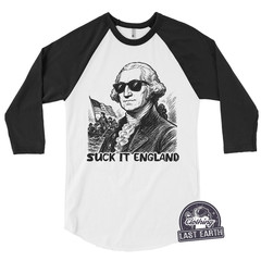 Suck It England T-Shirt Funny George Washington 1776 Patriotic USA Graphic Tee