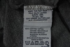 Polo Ralph Lauren Custom Fit Grey Solid Cotton Short Sleeve Polo Shirt Size L