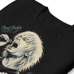 Thom Yorke T-Shirt Original Radiohead Tribute Indie Rock Retro Art Tee XS-5XL