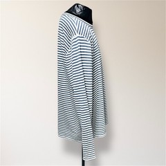 Faherty XXL Reversible Cloud LS Tee Stone Peak Stripe Pima Cotton Soft Coastal
