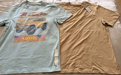 Lot Of 2 Goodfellow T Shirts Size Medium Bronco 1966 Legendary Men’s Blue Beige