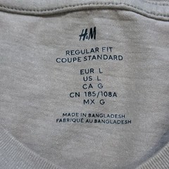 H&M Short Sleeve Men’s T-Shirt Tan Beige Casual Cotton Tee Medium M