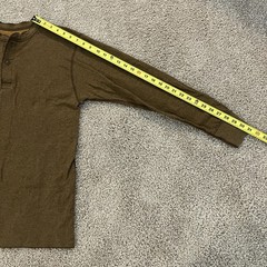 LL Bean River Driver Henley Shirt Sweater Long Sleeve Brown Mens Sz MEDIUM TALL