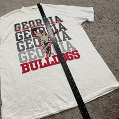 Vintage 90s Georgia Bulldogs College Basketball T-Shirt – Size L White NCAA