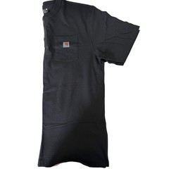 CARHARTT HENLEY SHIRT MENS XLT SHIRT SLEEVE BLACK 100% COTTON CHEST POCKET LOGO