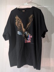 VTG 1993 3D Emblem Live To Ride Bird Tshirt Size 2XL