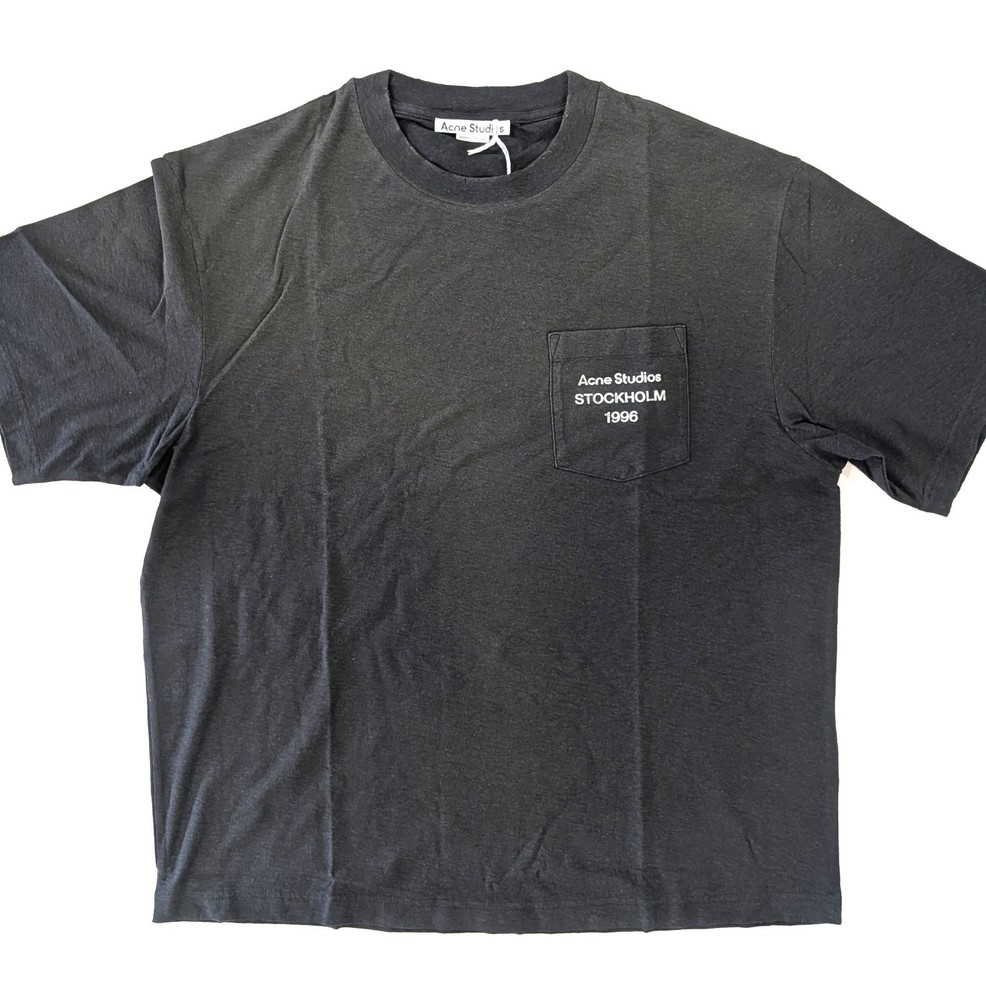 Acne Studios SS26 Stockholm 1996 Faded Black T-Shirt Oversized Men L XL NWT
