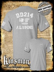 DD214 Alumni Flag US Military 2-Sided T-Shirt Army Marines Navy Veteran USA