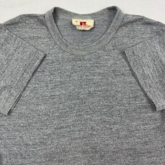 Vintage Russell Athletic 1970s T Shirt Adult Medium Heather Gray Tri Blend USA