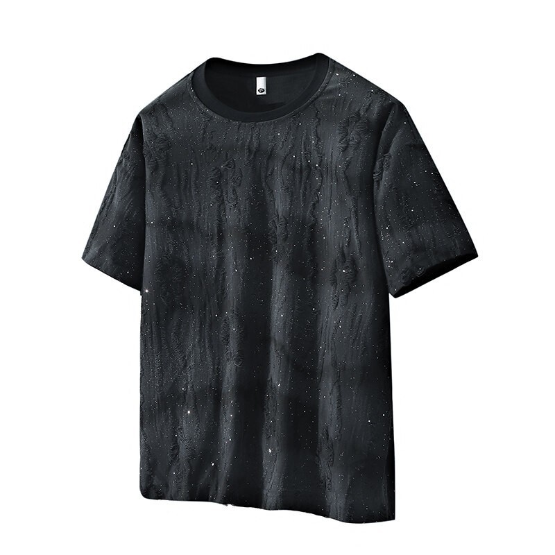 Men Luxury Fashion Trendy Star Ripped Hole Casual Summer Streetwear T-Shirt