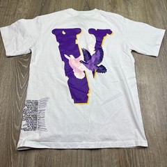 VLONE X NAV Good Intentions Doves Graphic T-Shirt Authentic White Men Size Small