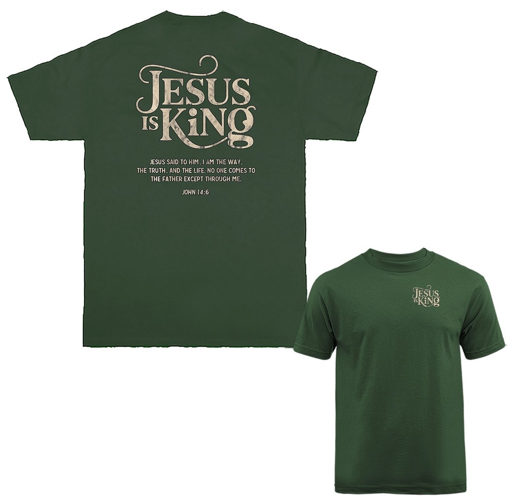 Jesus Is King John 14:6 Christian Faith Cross Religious T-shirt