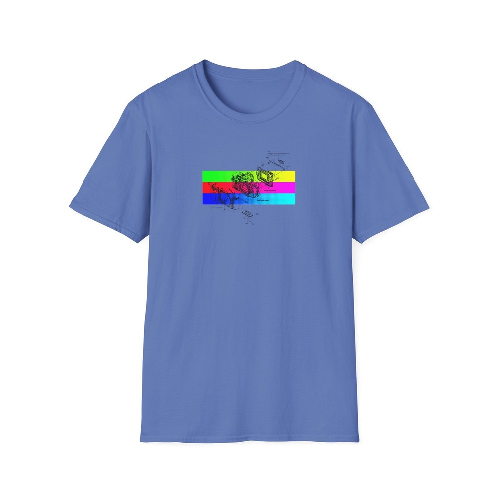 DSLR Camera Diagram Color Bar T-Shirt | RGB – CMYK Graphic Tee