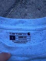 Carhartt K87 Loose Fit Heavyweight Short-Sleeve Pocket T-Shirt in Heather Blue