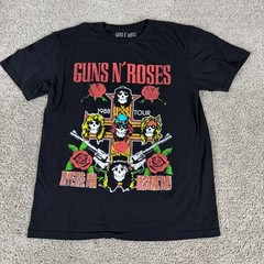 Guns N Roses Shirt Mens M Black Band Tee Rock Appetite For Destruction Album