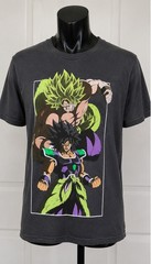 Dragon Ball Super Broly Graphic Print Crew Neck Tee Gray Mens S Cotton Regular