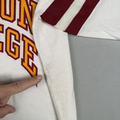 NOS 70s Boston College T Shirt XL Ringer Single Stitch USA Football Jersey VTG