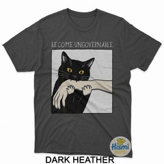 Become Ungovernable – Black Cat Biting Hand Funny Meme T-Shirt