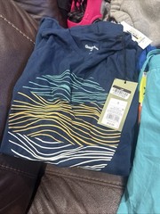Goodfellow & Co Men’s Tee shirt Navy/Yellow Standard Fit Size Small