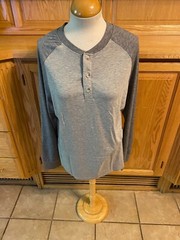 NWOT Shein Men’s Medium Long Sleeve Grey Tee T-Shirt Classic Casual Everyday