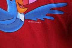 Vtg Y2K 2000 Kellogg Cereal Mens XL Faded Froot Loops Short Sleeve T-Shirt Red