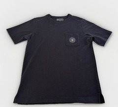At The Top Of Burj Khalifa skyscraper, Dubai, UAE – Black Pocket Logo T-Shirt, S