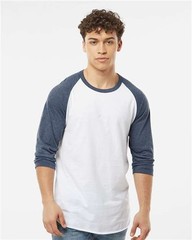 Tultex 245 Unisex Softstyle comfortable Long Sleeve Fine Jersey Raglan T-Shirt