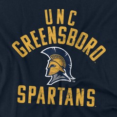 University of North Carolina Greensboro Adult T-Shirt Spartans Logo, Navy, S-5XL