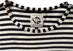 VERDARM Cropped Boat Neck Striped Short-Sleeve Top T-Shirt Sz 3 – S/M